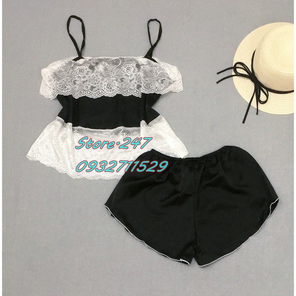 [Size 40-55kg] Bộ mặc nhà Phi satin siêu cưng mát mịn không nhăn thích hợp mặc ngủ mặc nhà bao đẹp. | BigBuy360 - bigbuy360.vn