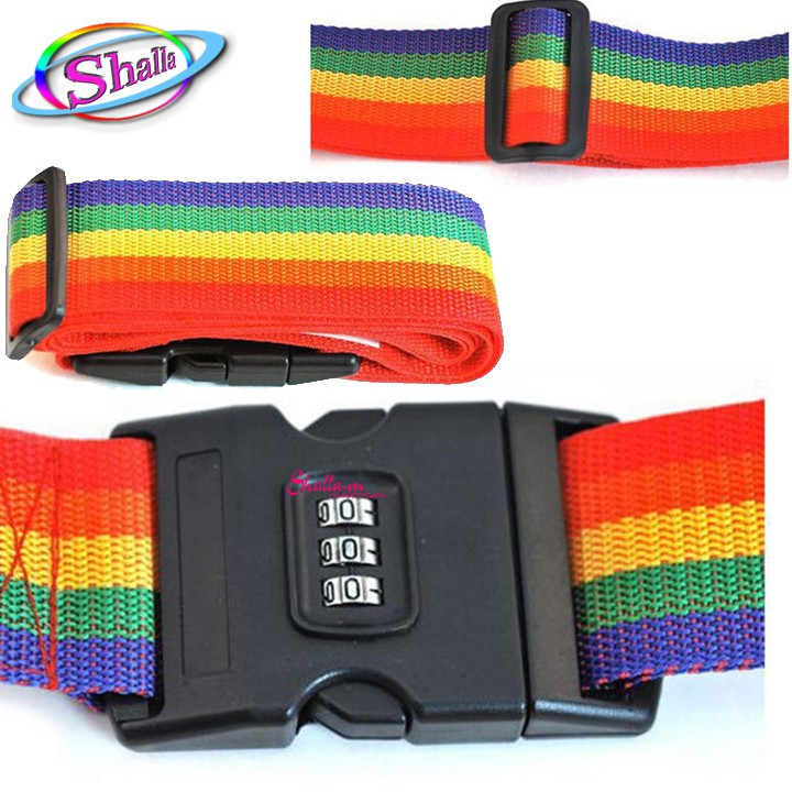 {MẪU MỚI} Dây Đai Vali Khóa Số Thẻ Tên Chống Trộm k15 Shalla
