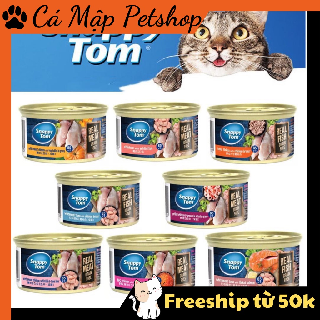 Pate cho mèo SNAPPY TOM PREMIUM, Pate dinh dưỡng cho mèo - Lon 85gr