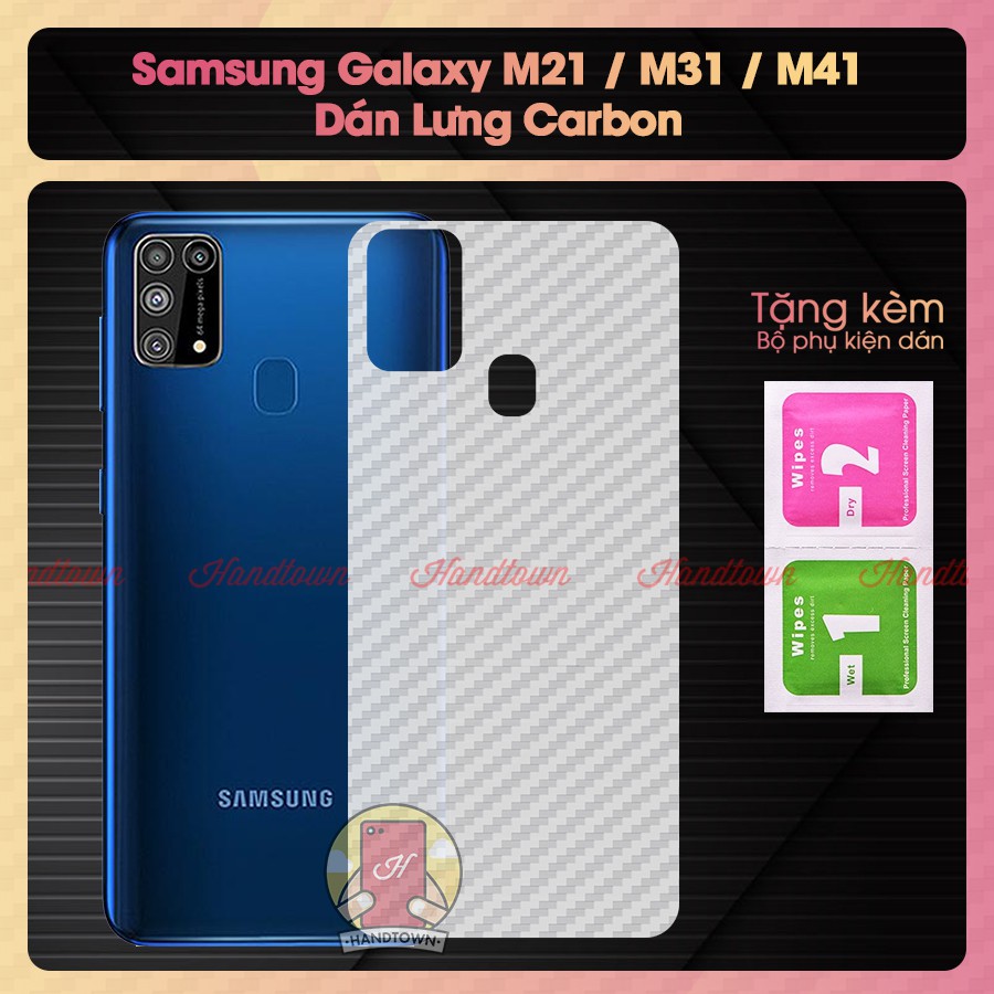 Miếng dán lưng cacbon Samsung Galaxy M21 / M31 / M41