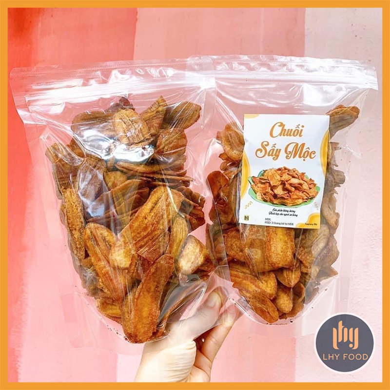 Chuối sấy mộc tự nhiên ngon 1 gói 300g - LHY FOOD