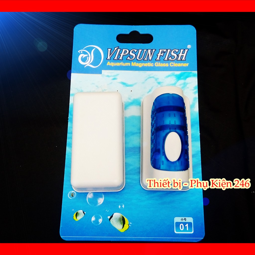 Dụng cụ vệ sinh VS-01 chà kiếng bằng nam châm dành cho hồ cá 5ly
