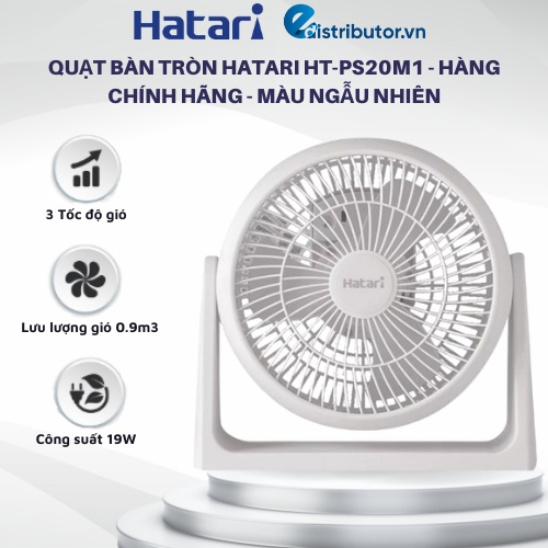 Quạt Bàn Tròn Hatari HT-PS20M1 nhiều màu - Hàng Chính Hãng