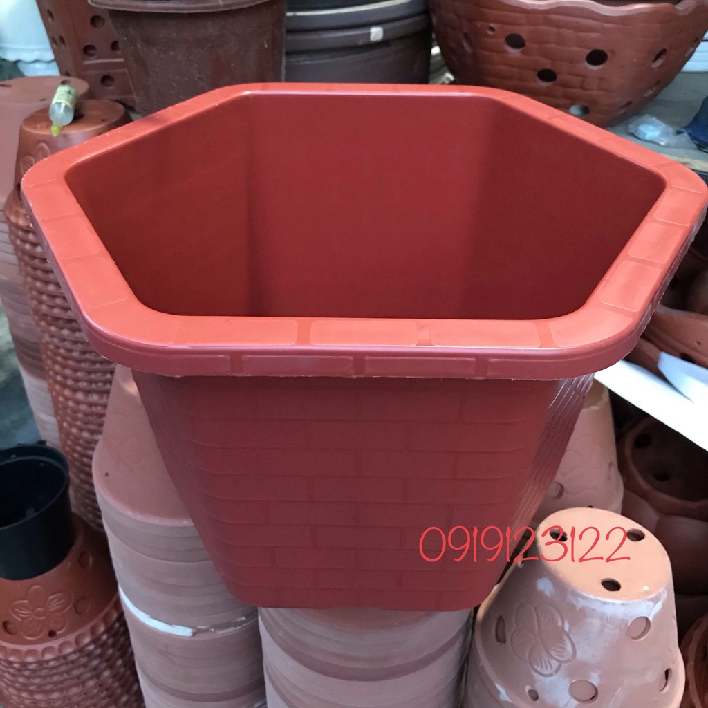 5 Chậu nhựa lục giác FAB480 KT36*25cm trồng và ươm cây cảnh , hoa hồng