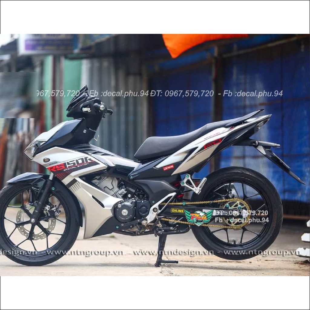 Tem rời xe Winner X bạc đen Rs (A)