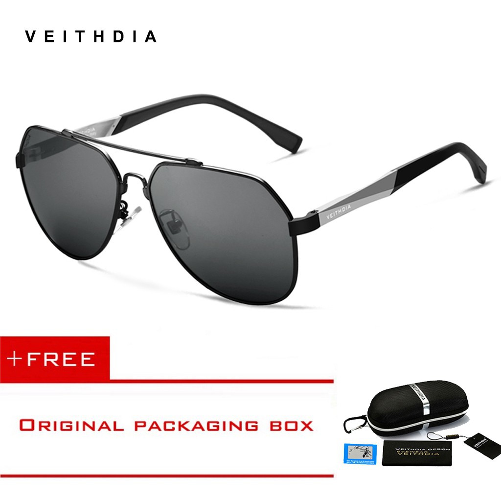 VEITHDIA Aluminium Magnesium Sunglasses Polarized Eyewear Sun Glasses Men 2019 Design Goggle Eyewear Accessories shades