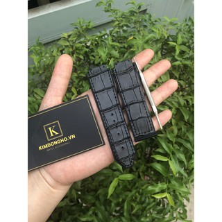Dây đồng hồ HUBT lót da vân màu đen case 42 size 19 - 25 -22