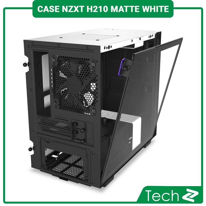 Vỏ case NZXT H210 MATTE WHITE (Mini Tower/Màu Trắng Đen)