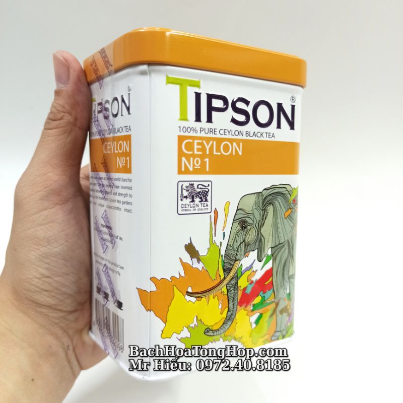 [Hỏa Tốc] Trà Tipson Ceylon No1 hộp sắt 85g
