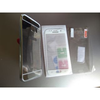 Combo khung viền nhôm ốp lưng kính cường lực dán màn hình Samsung S7