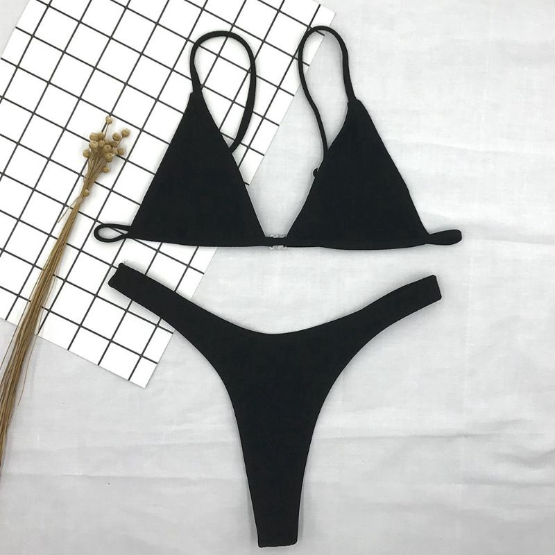 Bikini 2 Mảnh Lọt Khe Tam Giác Tanning