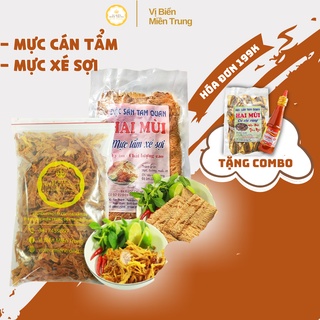   Mực Xé Sợi + Mực Cán Nguyên Con Hải Sản Khô 1 Nắng Chuẩn Vị Miền Trung