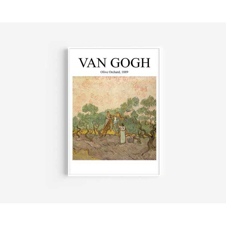 bộ 6 tranh Van gogh hiện đại tranh treo tường có đinh móc tặng kèm