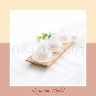Núm ty bình sữa Moyuum [Chính hãng] đủ size 1 - 4( Thay được vào Pigeon, Lansinoh, MotherK, Avent...)