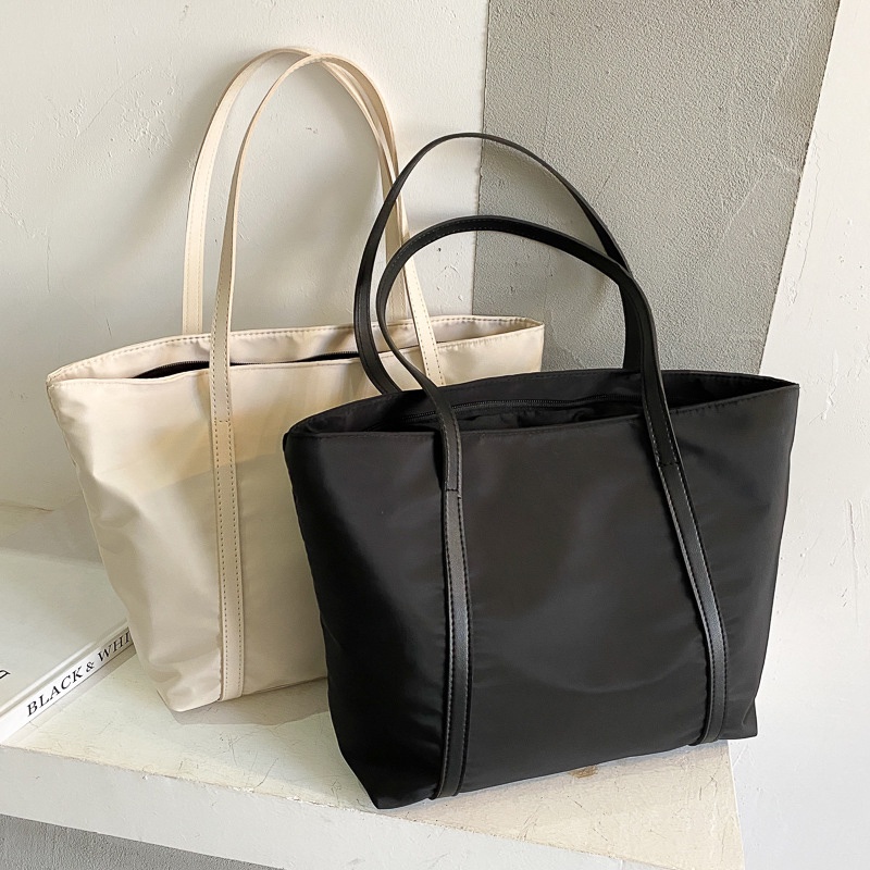 Túi tote xách tay đeo vai IELGY sức chứa lớn bằng nylon thời trang thường ngày dành cho nữ