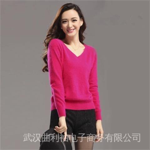 Áo Len Cổ Chữ V Dáng Ôm Size Lớn Phong Cách Hàn Quốc Thời Trang Cho Nữ