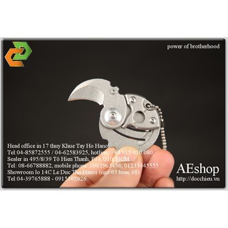 dao EDC dao treo khóa,móc đồng xu mini gấp gọn