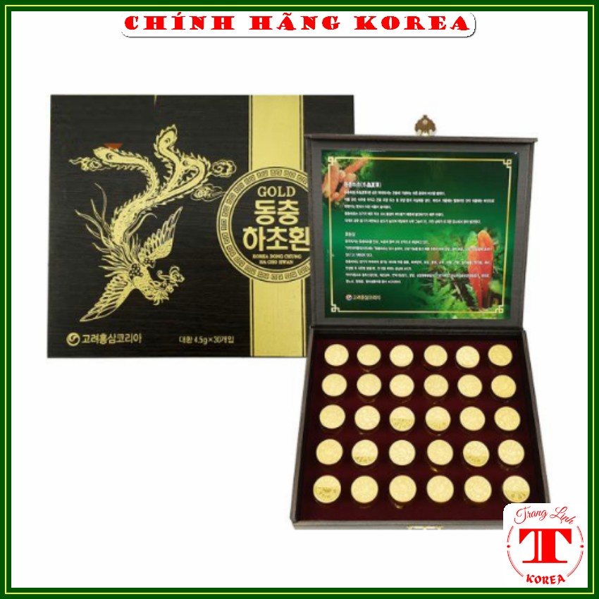 Đông trùng hạ thảo gỗ đen 30 viên chính hãng - Khóa rùa Vip - Tăng đề kháng, sức khỏe, bổ thận tráng dương - tranglinh