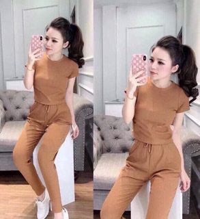 Sét Bộ Trơn Áo Croptop Cực Đẹp