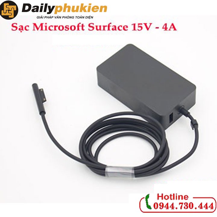 Sạc Surface Pro 15v 4a 65W