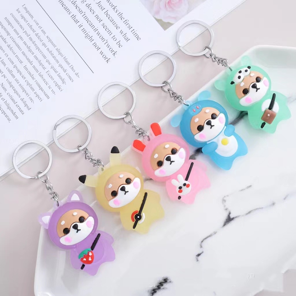Móc khóa thỏ đeo túi đáng yêu