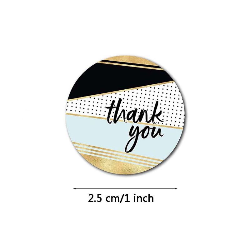 500pcs/roll 8 Designs Thank You Stickers Handmade Scrapbooking Gift Packaging