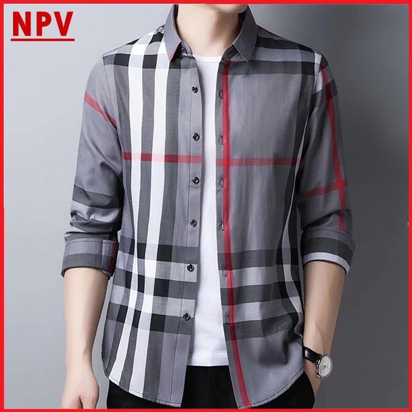 Áo sơ mi kẻ sọc NPV thời trang nam,áo sơ mi nam cao cấp phong cách nam tính 3 màu | BigBuy360 - bigbuy360.vn