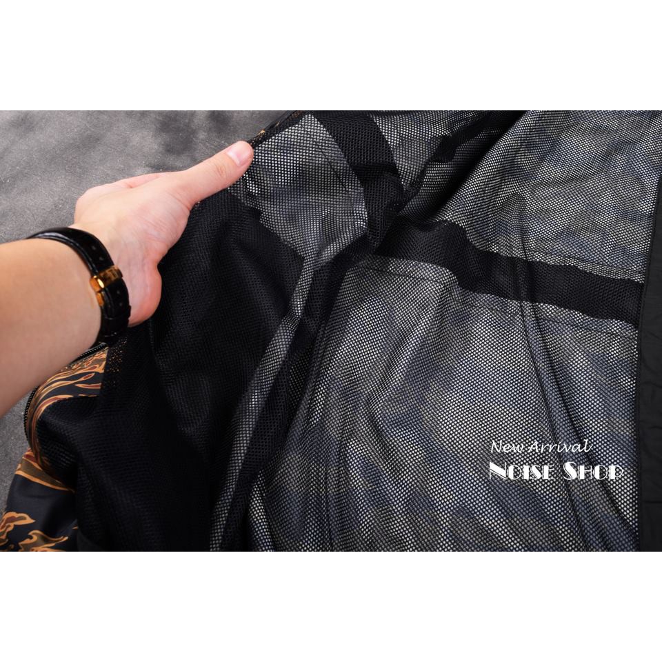 Khoác Gió Rằn Ri Vàng Đen