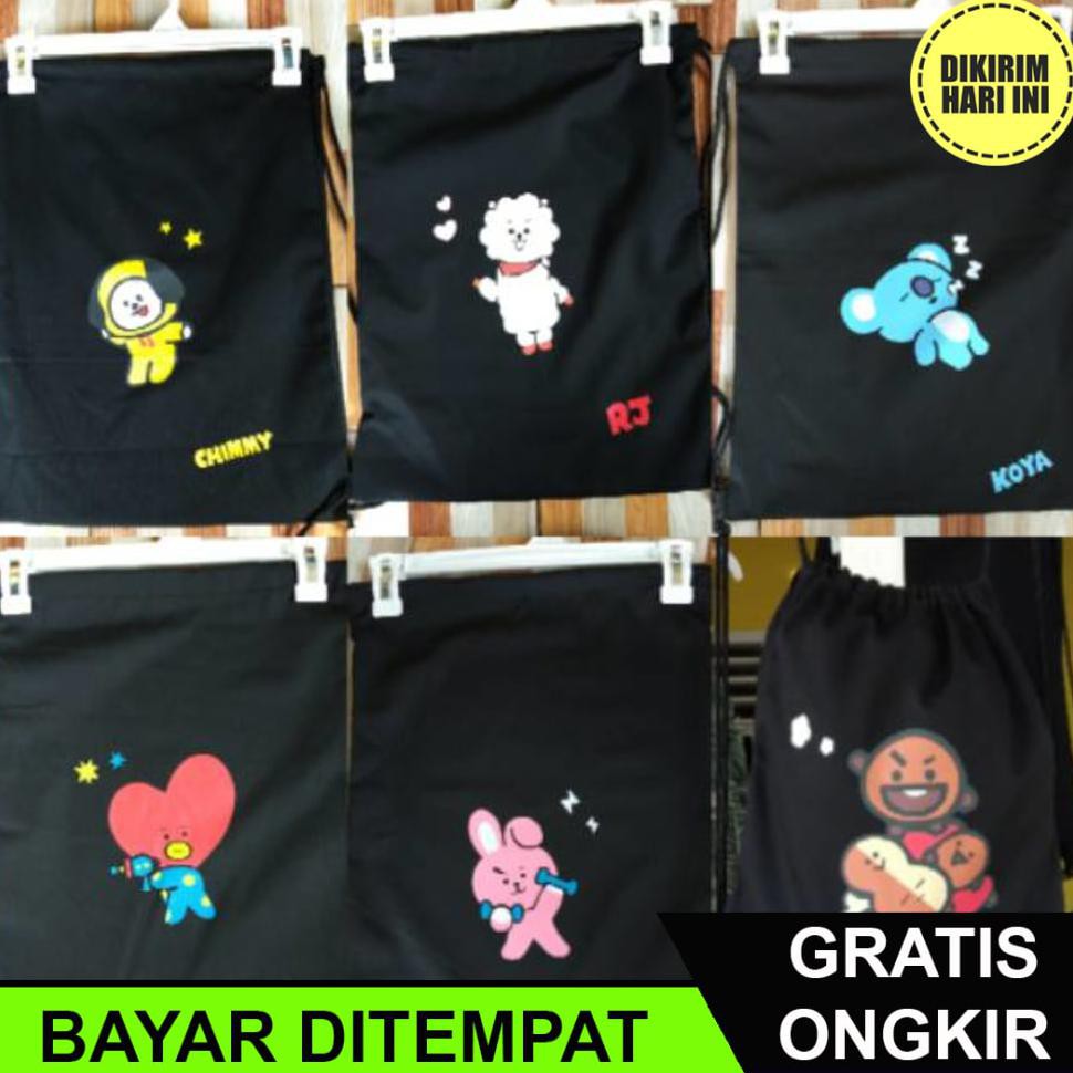 Túi Dây Rút Je2236 In Hình Bt21 / Bts