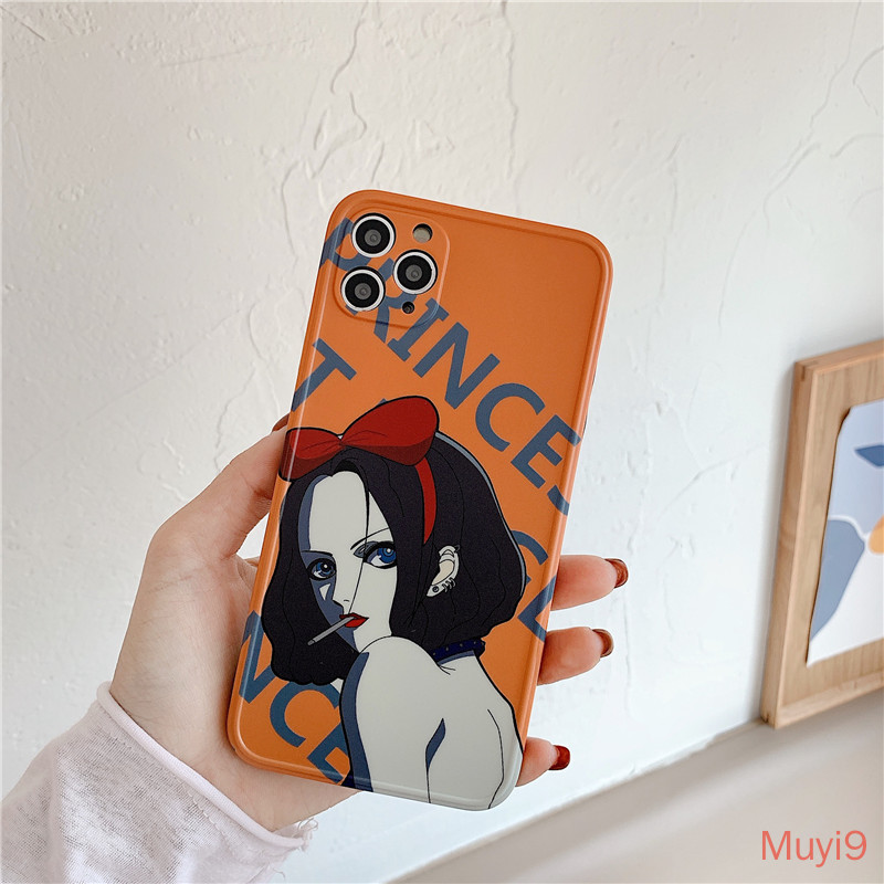 Ốp điện thoại mềm chống rơi họa tiết cô gái hút thuốc cá tính dành cho iPhone 12Pro 11 PRO MAX X XS MAX XR 8/SE2 7plus | BigBuy360 - bigbuy360.vn