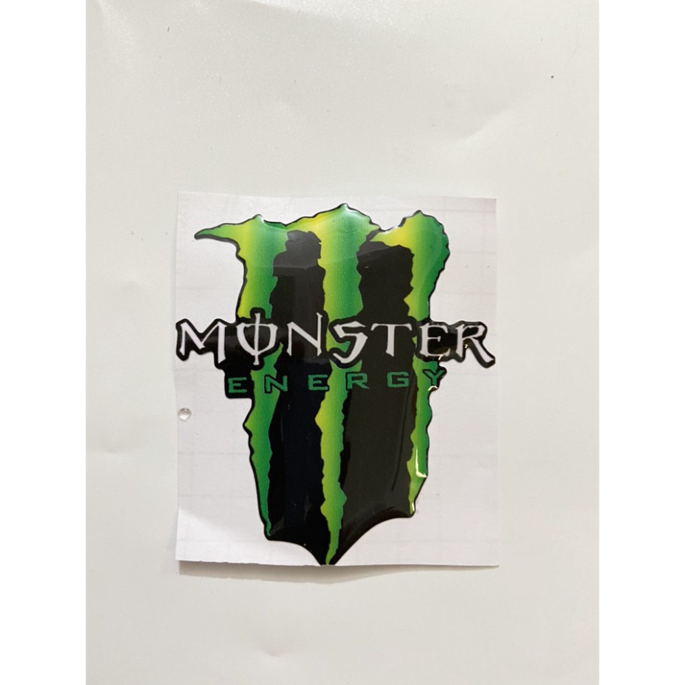 Tem Logo Monster 3 lớp chống nước dán Xe Máy