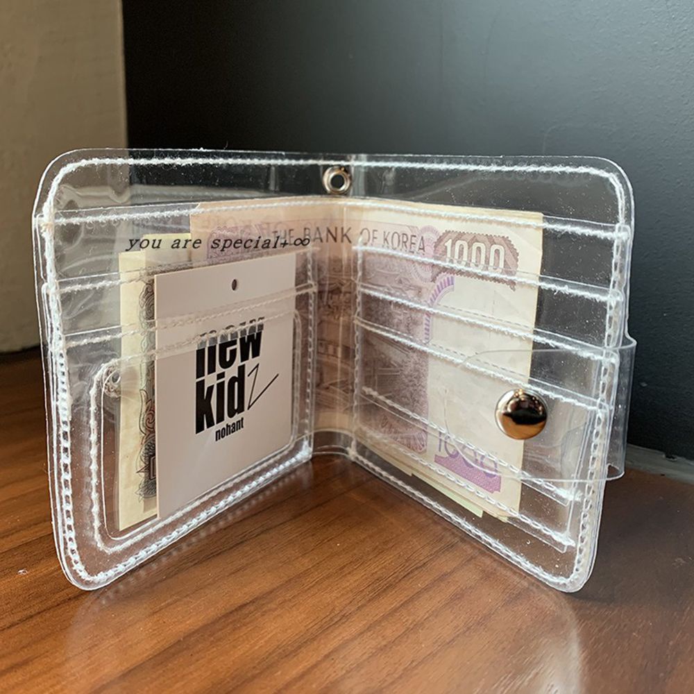 Ví đựng thẻ bằng PVC trong suốt phong cách Harajuku độc đáo thời trang cho nữ