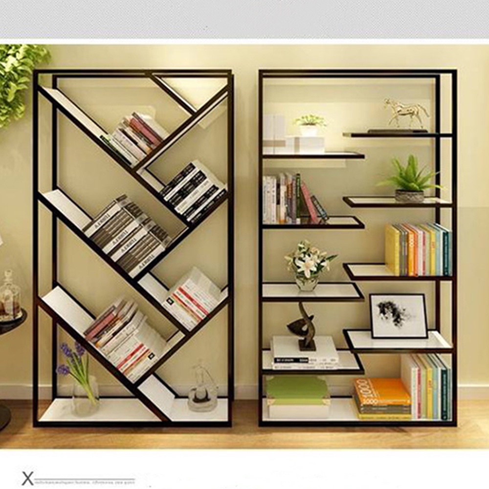 Kệ trưng bày trang trí, để sách IBIE AK023 mặt gỗ, khung sắt sơn tĩnh điện, tùy chọn kích thước, màu sắc, gia công tỉ mỉ