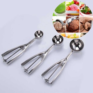 Thìa múc kem tươi - Muỗng móc kèm inox size 5cm