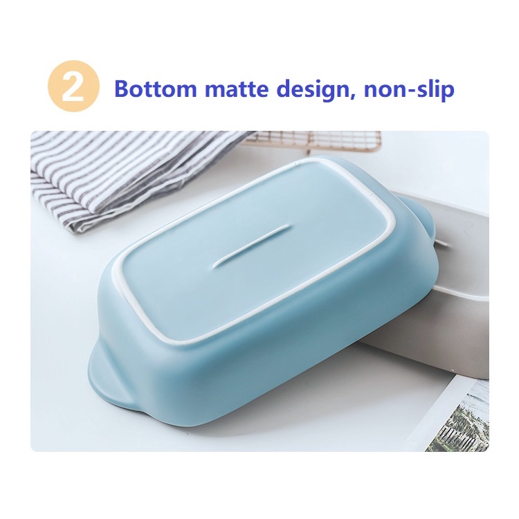 thố nướng, tô canh hình chữ nhật bằng gốm tráng men nhiều màu