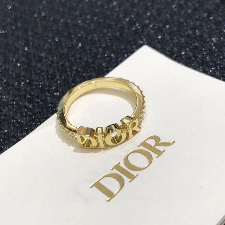 Nhẫn DIOR Chất Liệu Đồng Thau Phong Cách Cổ Điển Cho Nữ