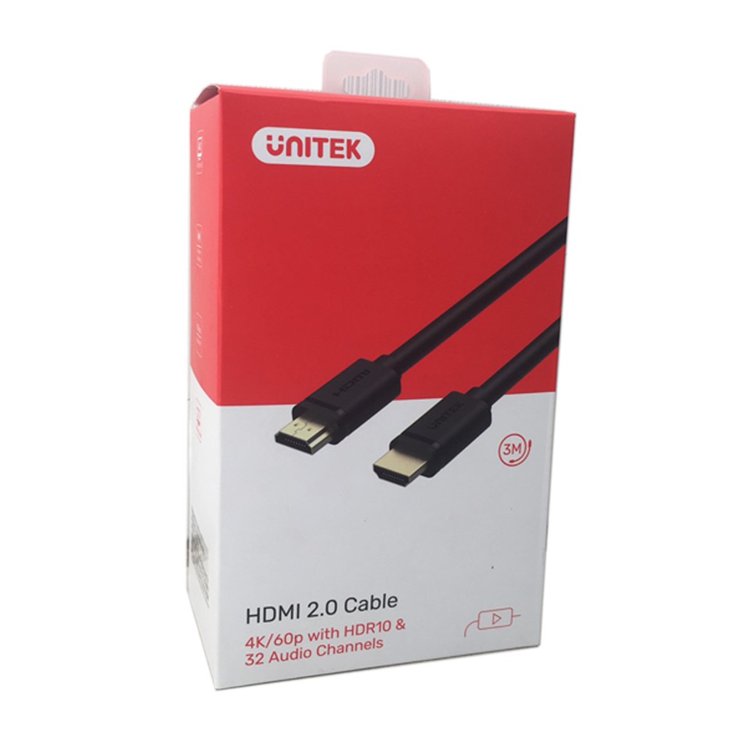 Cáp HDMI 3m Unitek Y-C139 U/M sắc nét 4K - Hãng phân phối