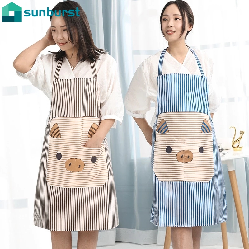 Tạp dề nấu ăn hình chú heo hoạt hình chống dầu an toàn tiện dụng cho nhà bếp