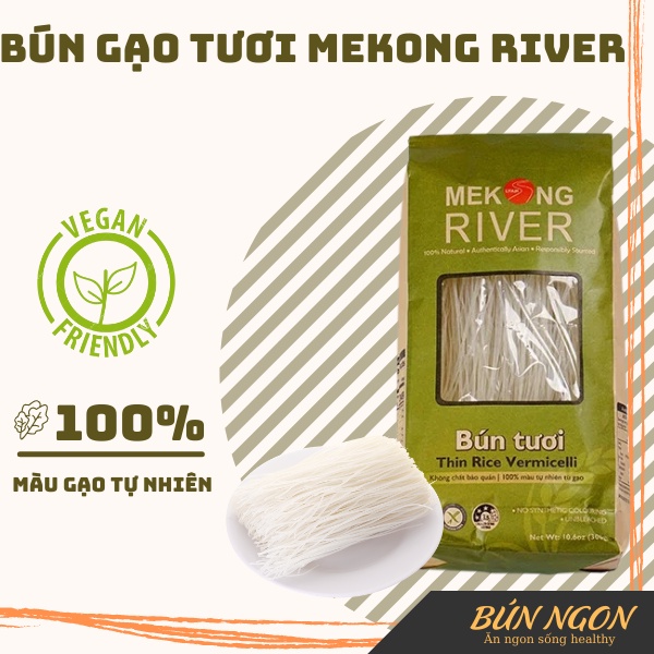 Bún Gạo Tươi Mekong River 300G - 100% Màu Tự Nhiên - Ăn Kiêng Giảm Cân Eatclean - Ăn Chay