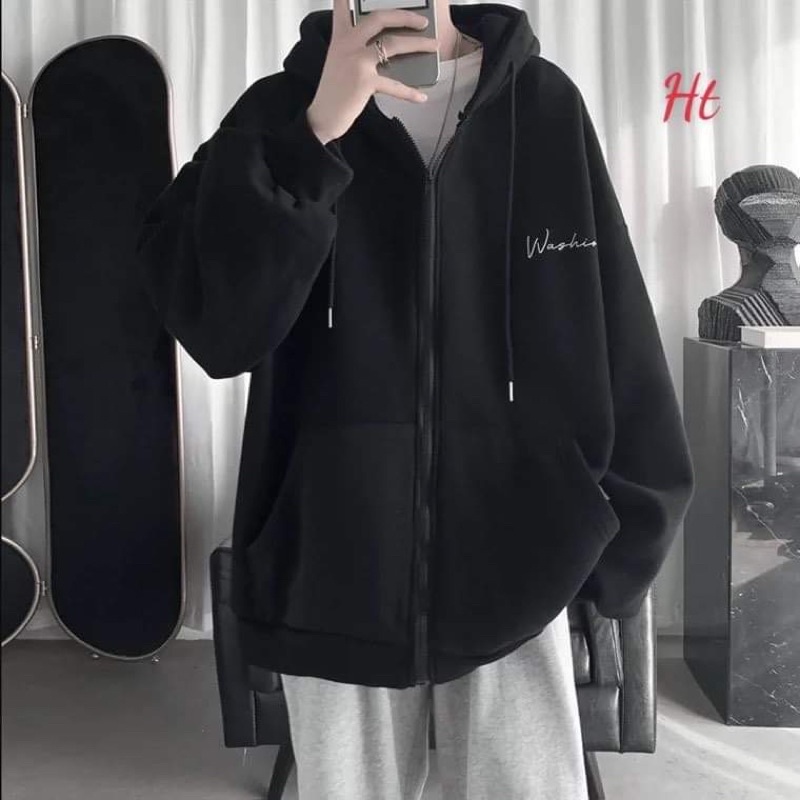 ÁO KHOÁ NỈ COTTON WHASI HT12