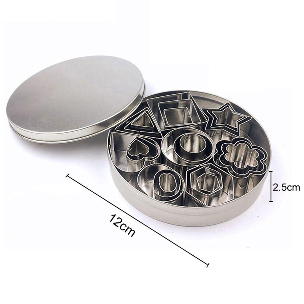 Bộ 24 Khuôn Cắt Bánh Quy, Sô Cô La, Được Làm Từ Thép Không Gỉ