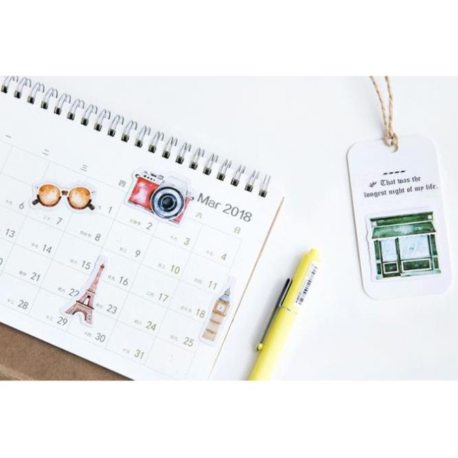 Bộ 46 Sticker Du Lịch Thế Giới dán trang trí E41
