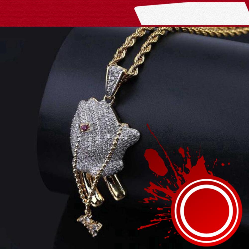 Phong cách cầu nguyện châu Âu Vòng cổ cổ điển Mỹ, zirconium và hip hop nam và nữ mặt dây chuyền