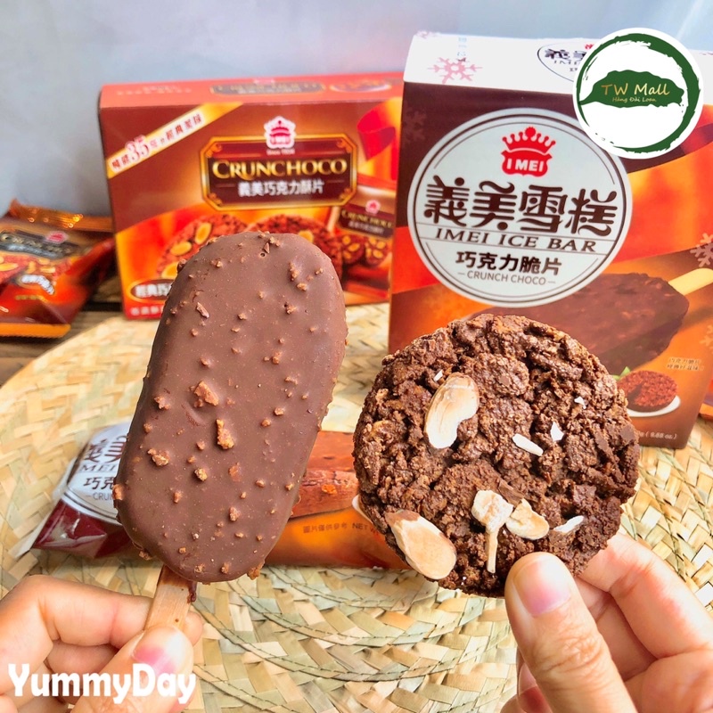 (Gói 35g x 2) - BÁNH SOCOLA HẠNH NHÂN CRUNCHOCO IMEI (2 VỊ : TRUYỀN THỐNG + CA CAO ĐEN) - TW MALL