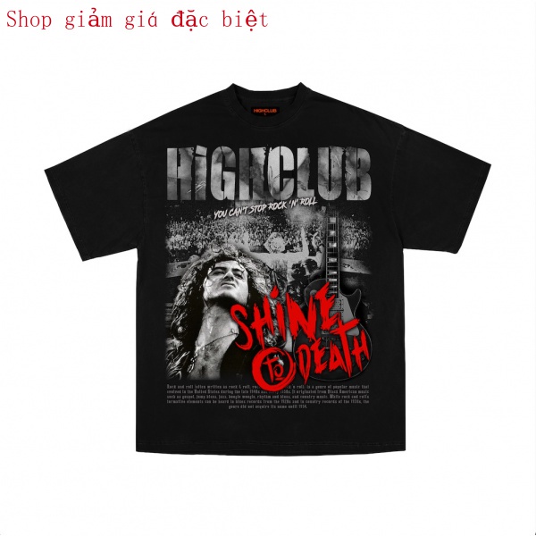 5SOp / Áo Thun SHINE TO DEATH Tay Lỡ Unisex Nam/Nữ Đen/Trắng Cổ Tròn - HIGHCLUB Brand Chính Hãng ！