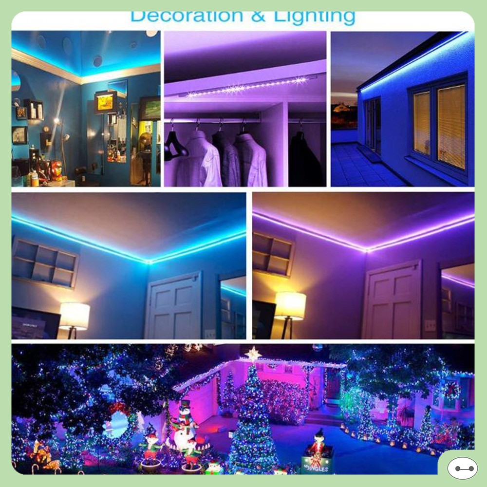 Bộ đèn LED dây dán 5050 phủ keo silicon đổi 7 màu V-L-D-RGB +Nguồn+Điều khiển giá siêu tốt