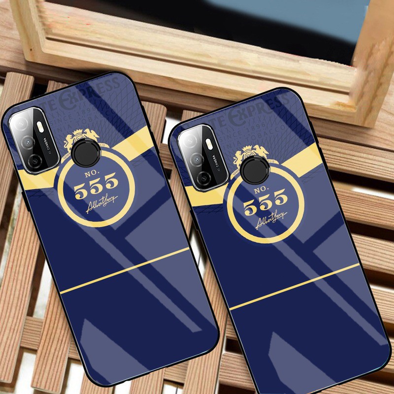 ỐP OPPO A31 A91 2020 A36 A53 A52 A55 5G A74 4G A93 4g A94 HÌNH 555 LƯNG KÍNH CƯỜNG LỰC CAO CẤP