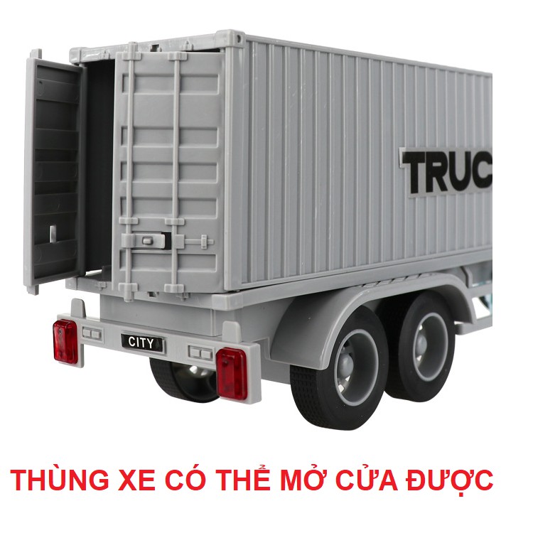 Xe đầu kéo chở hàng cỡ lớn đồ chơi trẻ em âm thanh và đèn xe bằng nhựa cao cấp