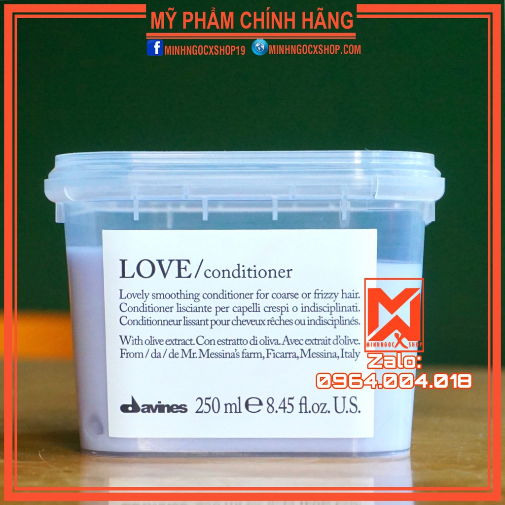 DẦU XẢ SIÊU MƯỢT DAVINES LOVE SMOOTHING 250ML - CHÍNH HÃNG