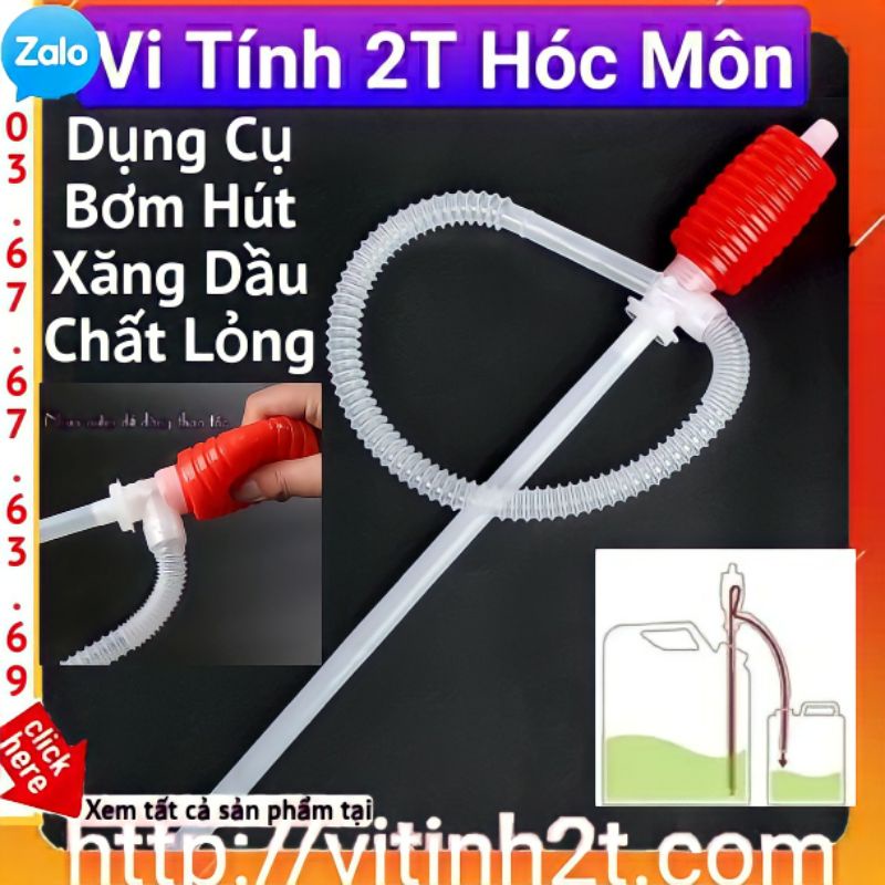 Dụng cụ hút xăng, hút rượu ra vào bình bóp tay